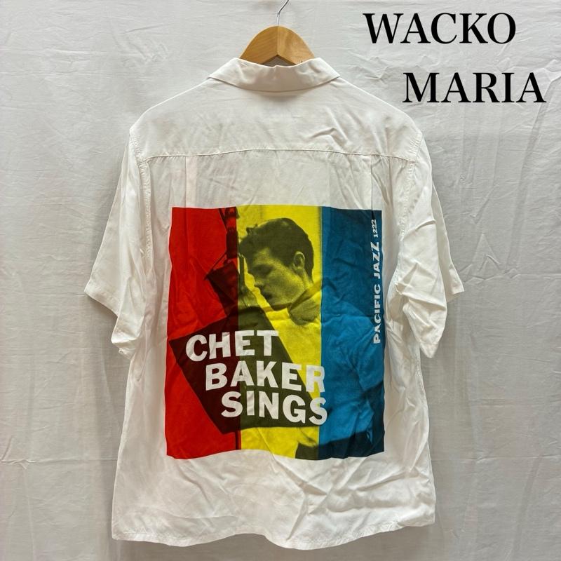 ワコマリア WACKO MARIA シャツ、ブラウス 半袖 22ss CHET BAKER チェット ベイカー S/S HAWAIIAN SHIRT オープンカラー レーヨン アロハシャツ S メンズ USED 古着 中古 50165502