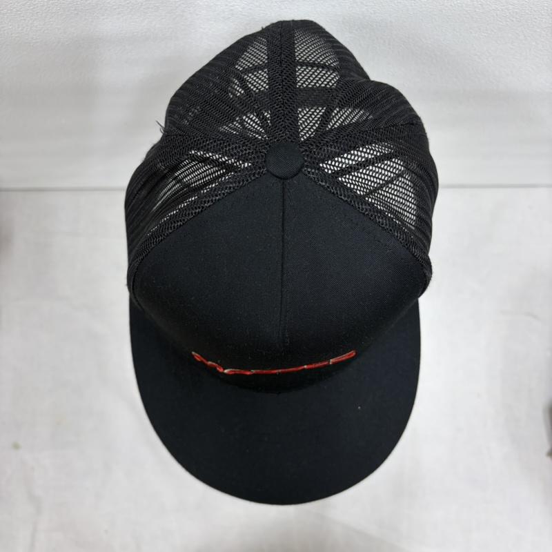 古着 USED 帽子 キャップ MASSES マシス メッシュ ロゴ 刺繍 スナップバック トラッカー キャップ - ロゴ、文字 X 刺繍 黒 / ブラック / black X 赤 / レッド / red メンズ USED 古着 中古 50165504
