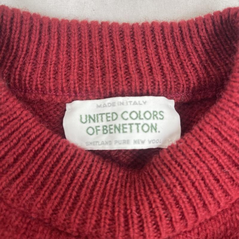 古着 USED ニット、セーター 長袖 UNITED COLORS OF BENETTON イタリア製 ヴィンテージ ウール ニット セーター S 赤 / レッド / red メンズ USED 古着 中古 50165509