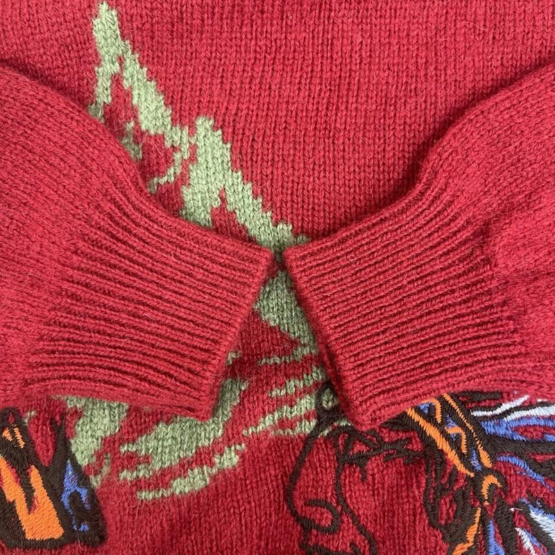 古着 USED ニット、セーター 長袖 UNITED COLORS OF BENETTON イタリア製 ヴィンテージ ウール ニット セーター S 赤 / レッド / red メンズ USED 古着 中古 50165509