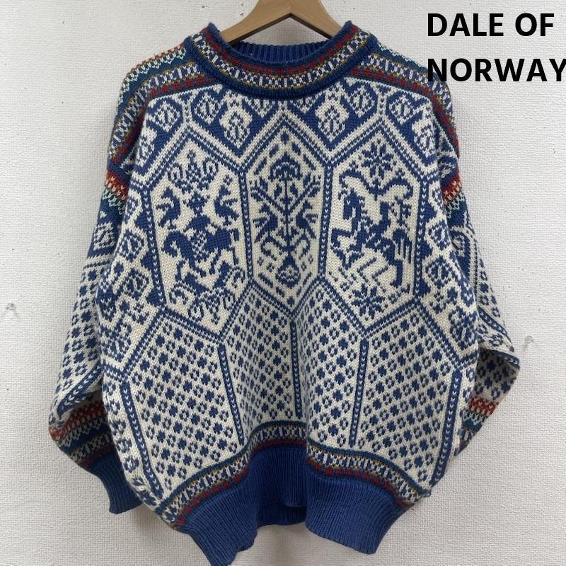 ダーレ オブ ノルウェイ DALE OF NORWAY ニット、セーター 長袖 80s 90s ヴィンテージ ノルディック柄 幾何学模様 ニット セーター S 青 / ブルー / blue メンズ USED 古着 中古 50165511