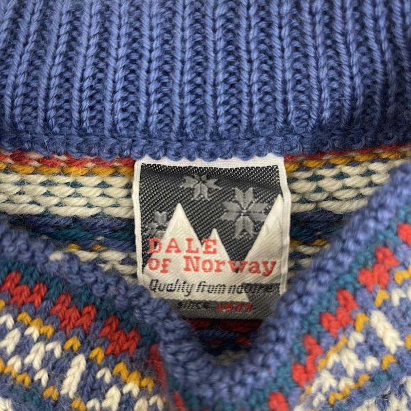 ダーレ オブ ノルウェイ DALE OF NORWAY ニット、セーター 長袖 80s 90s ヴィンテージ ノルディック柄 幾何学模様 ニット セーター S 青 / ブルー / blue メンズ USED 古着 中古 50165511