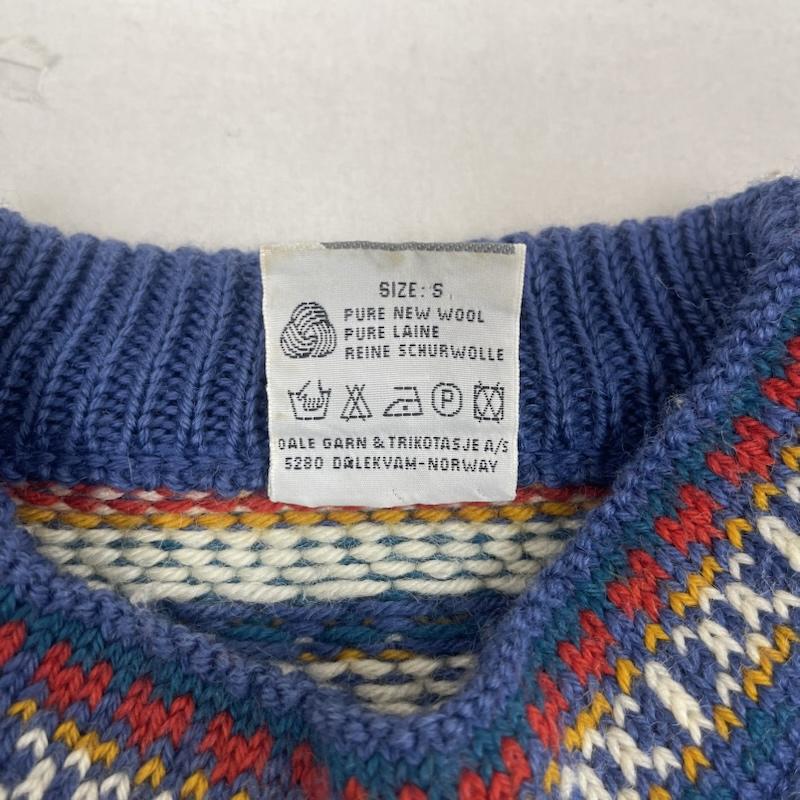 ダーレ オブ ノルウェイ DALE OF NORWAY ニット、セーター 長袖 80s 90s ヴィンテージ ノルディック柄 幾何学模様 ニット セーター S 青 / ブルー / blue メンズ USED 古着 中古 50165511