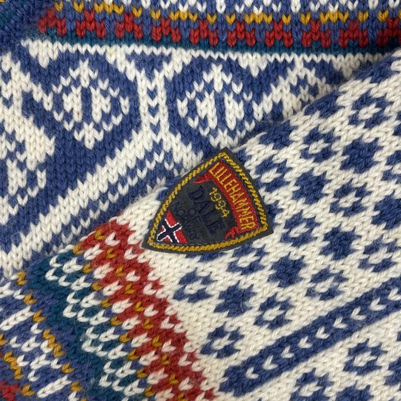 ダーレ オブ ノルウェイ DALE OF NORWAY ニット、セーター 長袖 80s 90s ヴィンテージ ノルディック柄 幾何学模様 ニット セーター S 青 / ブルー / blue メンズ USED 古着 中古 50165511
