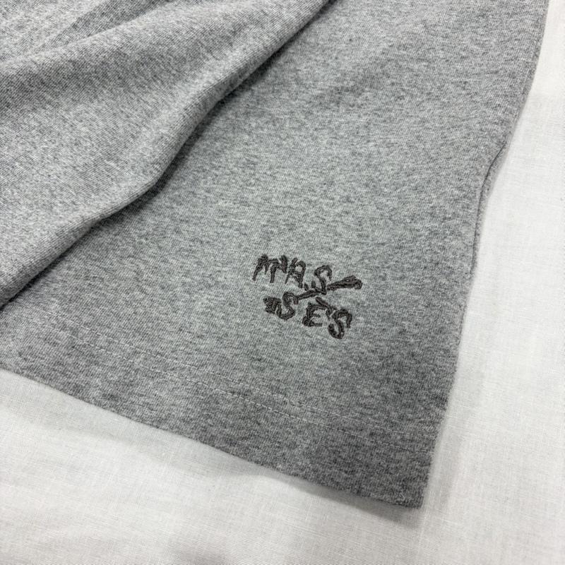 古着 USED Tシャツ 長袖 MASSES マシス 長袖 Tシャツ 無地 ロンT ロゴ 刺繍 日本製 S 無地 X ロゴ、文字 X 刺繍 灰 / グレー / gray メンズ USED 古着 中古 50165513