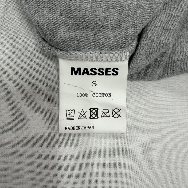 古着 USED Tシャツ 長袖 MASSES マシス 長袖 Tシャツ 無地 ロンT ロゴ 刺繍 日本製 S 無地 X ロゴ、文字 X 刺繍 灰 / グレー / gray メンズ USED 古着 中古 50165513