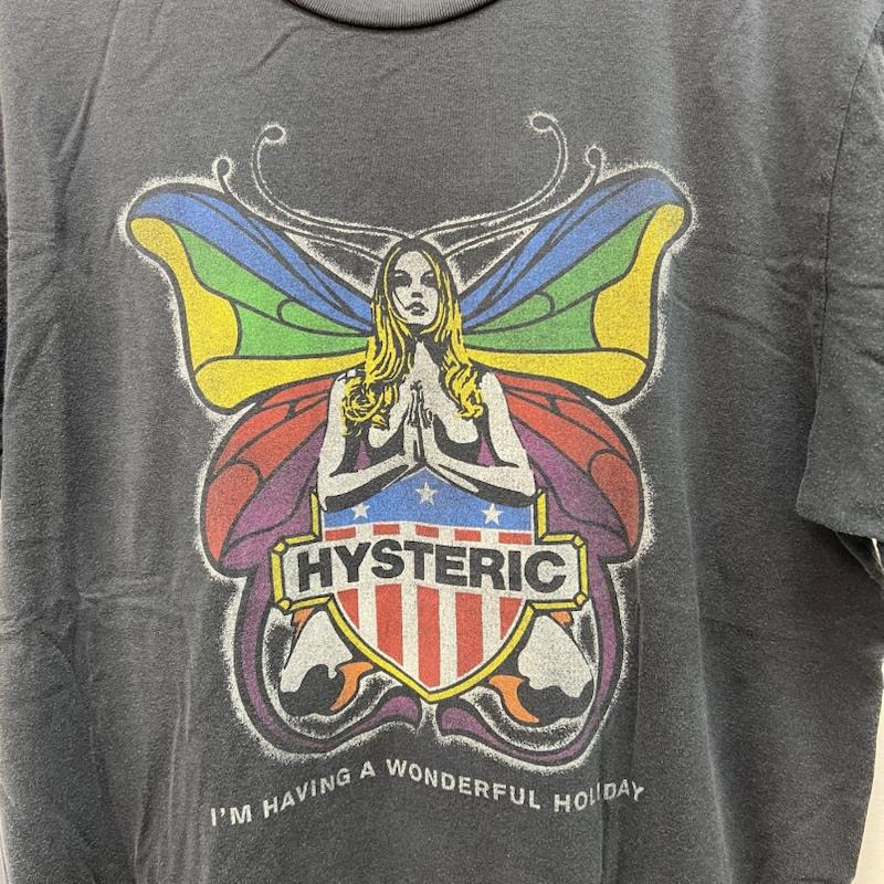 ヒステリックグラマー HYSTERIC GLAMOUR Tシャツ 半袖 バタフライ ヒスガール プリント Tシャツ L 黒 / ブラック / black メンズ USED 古着 中古 50165522