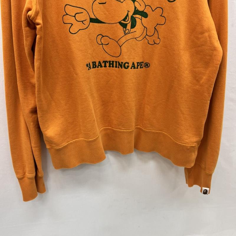 アベイシングエイプ A BATHING APE トレーナー 長袖 BABY MILO マイロ クルーネック スウェット トレーナー L 橙 / オレンジ / orange メンズ USED 古着 中古 50165525