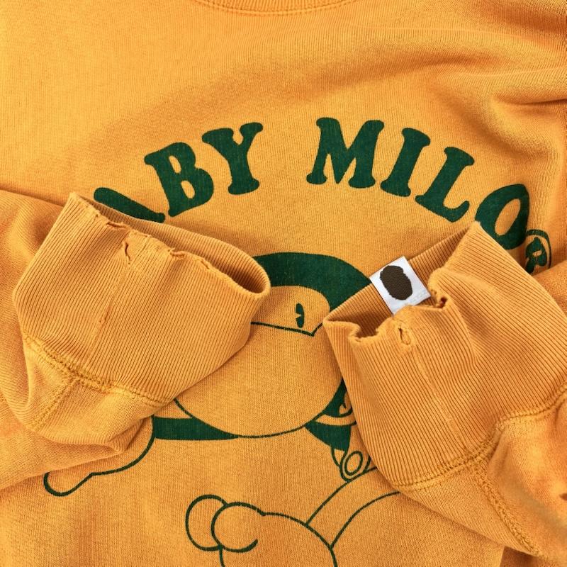 アベイシングエイプ A BATHING APE トレーナー 長袖 BABY MILO マイロ クルーネック スウェット トレーナー L 橙 / オレンジ / orange メンズ USED 古着 中古 50165525