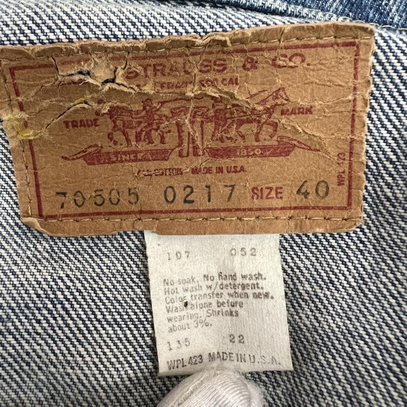 リーバイス Levi s ジャケット、上着 ジャンパー、ブルゾン 70s USA製 70505-0217 ヴィンテージ デニムジャケット 40 メンズ USED 古着 中古 50165536