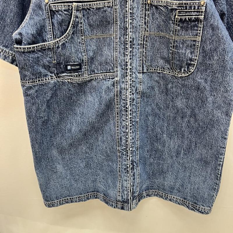 ペレペレ PELLEPELLE シャツ、ブラウス 半袖 90s-00s フルジップ デニムシャツ M インディゴ / インディゴ / Indigo メンズ USED 古着 中古 50165541