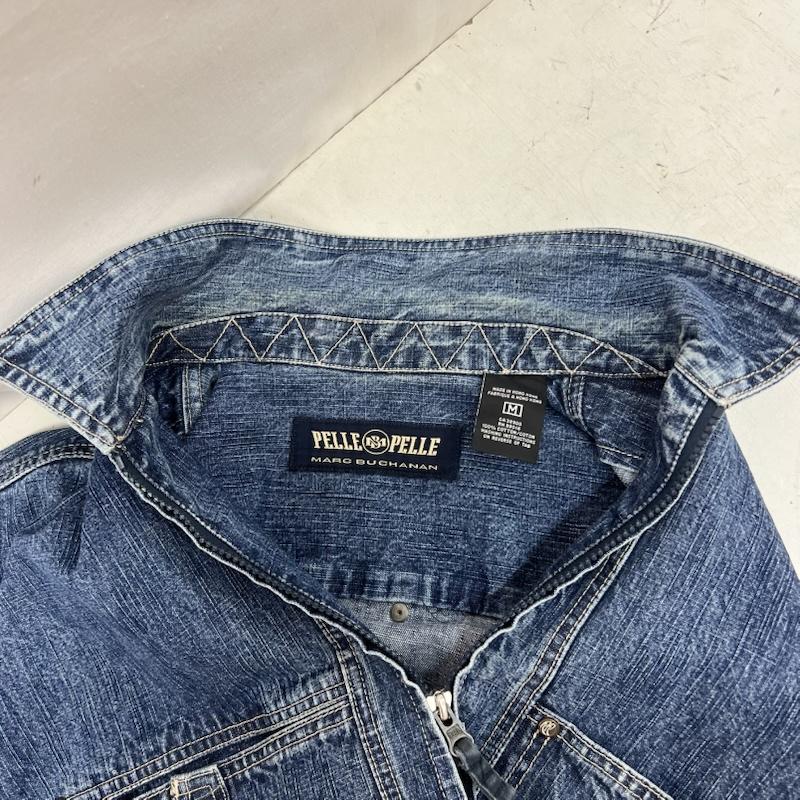 ペレペレ PELLEPELLE シャツ、ブラウス 半袖 90s-00s フルジップ デニムシャツ M インディゴ / インディゴ / Indigo メンズ USED 古着 中古 50165541