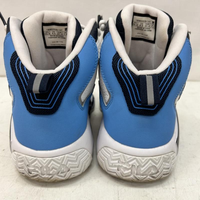 フィラ FILA スニーカー スニーカー MB FREE GUARD 1BM02039 147 マッシュバーン フリー ガード 26.0cm 白 / ホワイト / white X 水色 / ライトブルー / メンズ USED 古着 中古 50165545