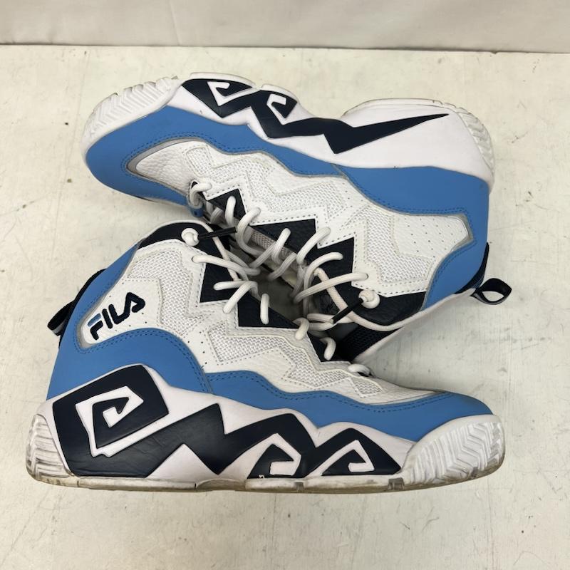 フィラ FILA スニーカー スニーカー MB FREE GUARD 1BM02039 147 マッシュバーン フリー ガード 26.0cm 白 / ホワイト / white X 水色 / ライトブルー / メンズ USED 古着 中古 50165545