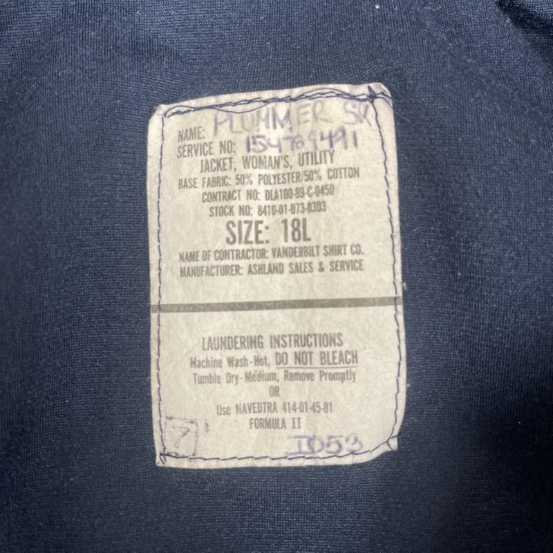古着 USED ジャケット、上着 ジャンパー、ブルゾン 80s 8410-01-073-0303 NAVY ミリタリー ユーティリティ サブマリン ジャケット 紺 / ネイビー / navy メンズ USED 古着 中古 50165546