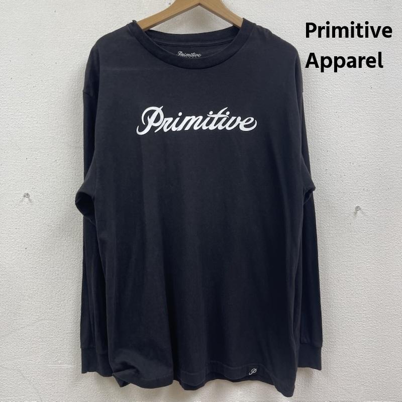 古着 USED Tシャツ 長袖 Primitive Apparel 筆記体 ロゴ プリント Tシャツ カットソー L 黒 / ブラック / black メンズ USED 古着 中古 50165556