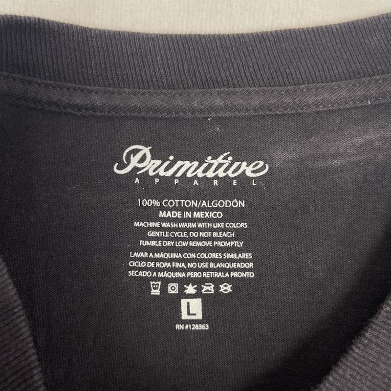 古着 USED Tシャツ 長袖 Primitive Apparel 筆記体 ロゴ プリント Tシャツ カットソー L 黒 / ブラック / black メンズ USED 古着 中古 50165556