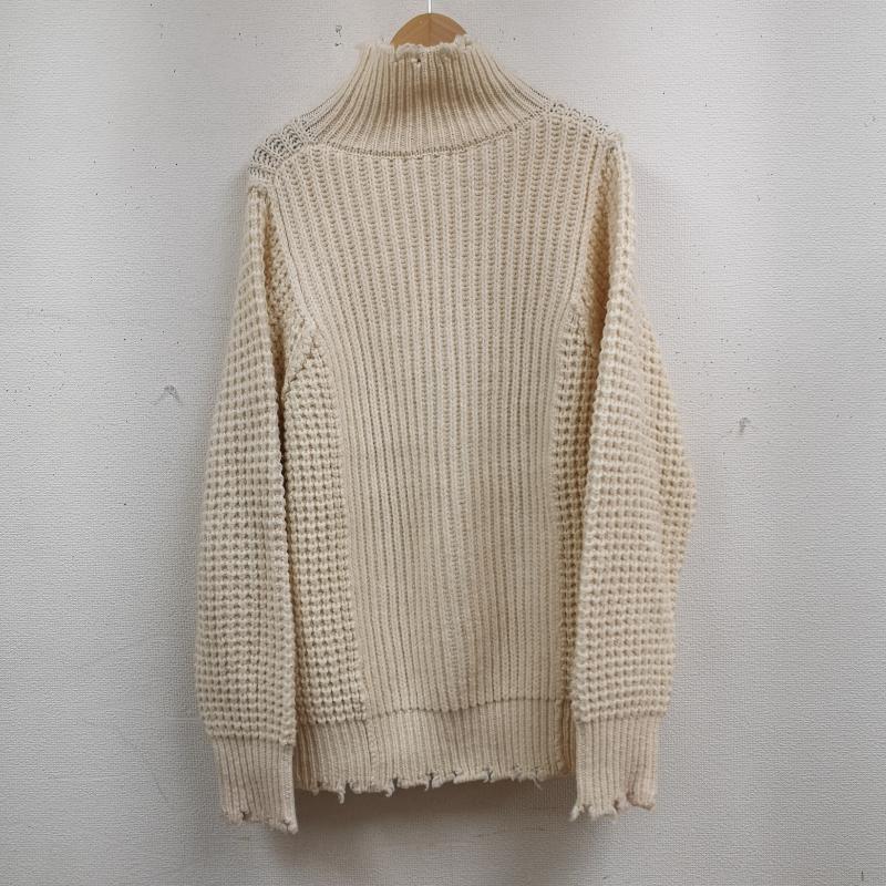フリークスストア FREAK S STORE ニット、セーター 長袖 ウール ダメージ加工 ほつれ加工 ニット 厚手セーター 214-3371 FREE 白 / ホワイト / white メンズ USED 古着 中古 50165558