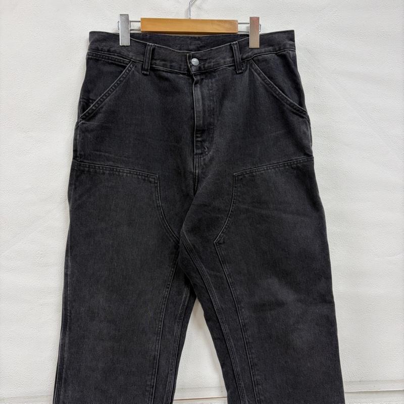 カーハート Carhartt パンツ デニム、ジーンズ ウォッシュ ブラック デニム ダブルニー ワークパンツ ヴィンテージ加工 32インチ ワンポイント X ロゴ、文字 黒 / ブラック / black メンズ USED 古着 中古 50165564