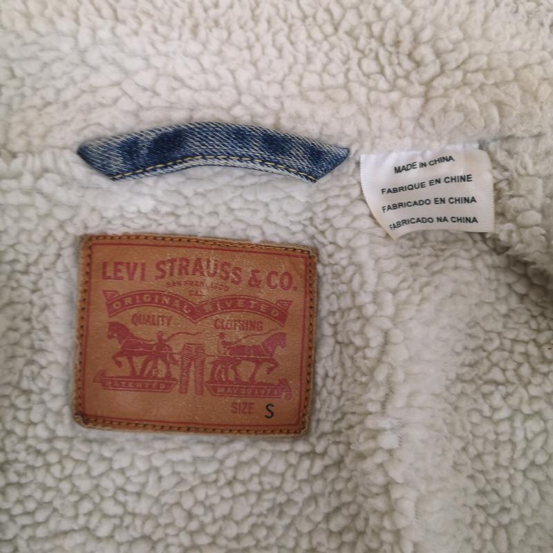 リーバイス Levi s ジャケット、上着 ジャケット、ブレザー 中綿 キルティング フラップポケット 内ポケット ボア デニムジャケット S インディゴ / インディゴ / Indigo メンズ USED 古着 中古 50165565