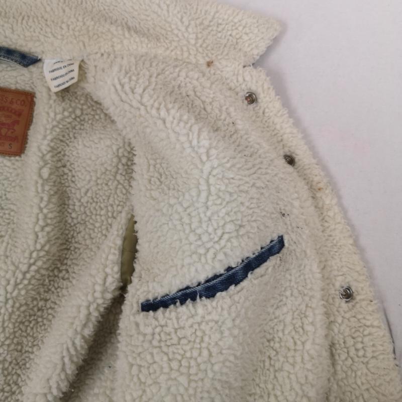 リーバイス Levi s ジャケット、上着 ジャケット、ブレザー 中綿 キルティング フラップポケット 内ポケット ボア デニムジャケット S インディゴ / インディゴ / Indigo メンズ USED 古着 中古 50165565