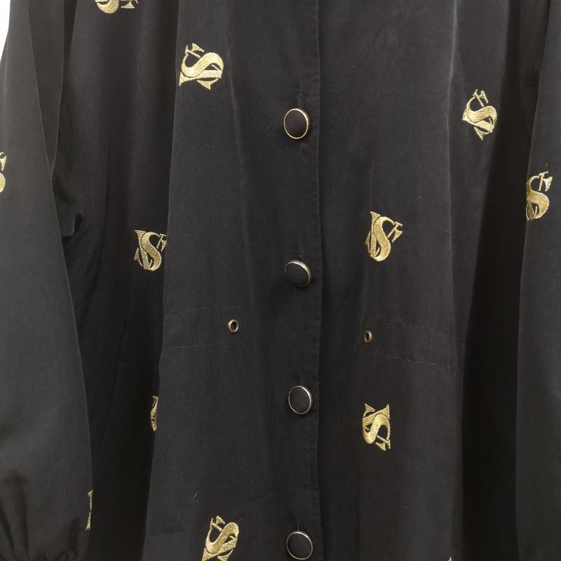 古着 USED ジャケット、上着 ジャケット、ブレザー 金刺繡ジャケット キルティング 総柄 スナップボタン ドットボタン 黒 / ブラック / black レディース USED 古着 中古 50165567