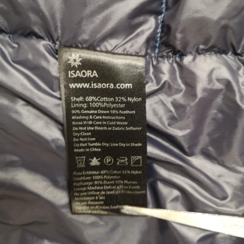 イサオラ ISAORA ベスト ベスト 格子状 スクエア型 キルティング スタンドカラー 立ち襟 パッカブル ダウンベスト S 青 / ブルー / blue メンズ USED 古着 中古 50165569