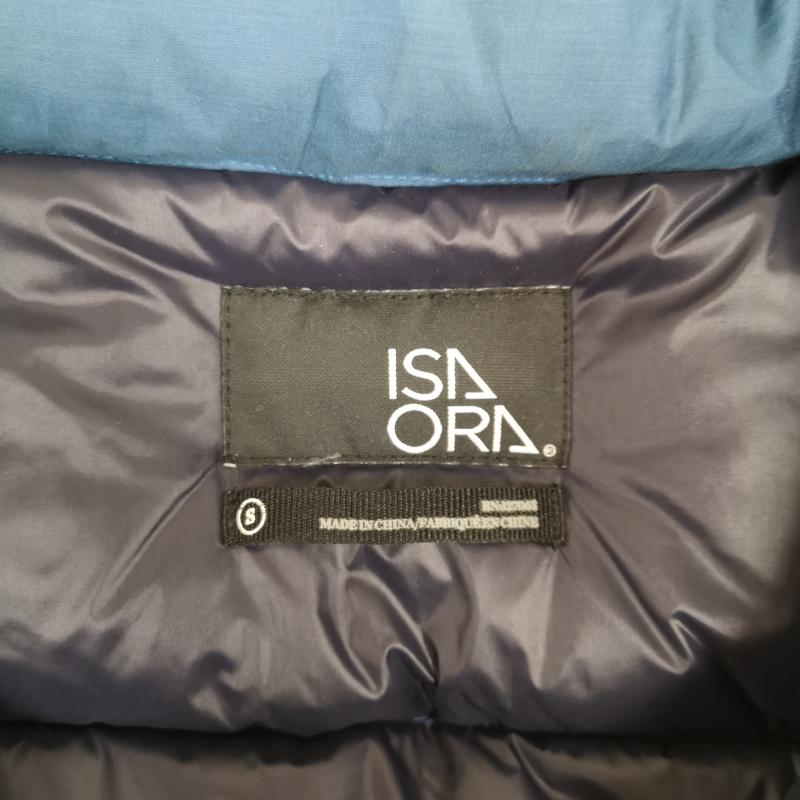 イサオラ ISAORA ベスト ベスト 格子状 スクエア型 キルティング スタンドカラー 立ち襟 パッカブル ダウンベスト S 青 / ブルー / blue メンズ USED 古着 中古 50165569