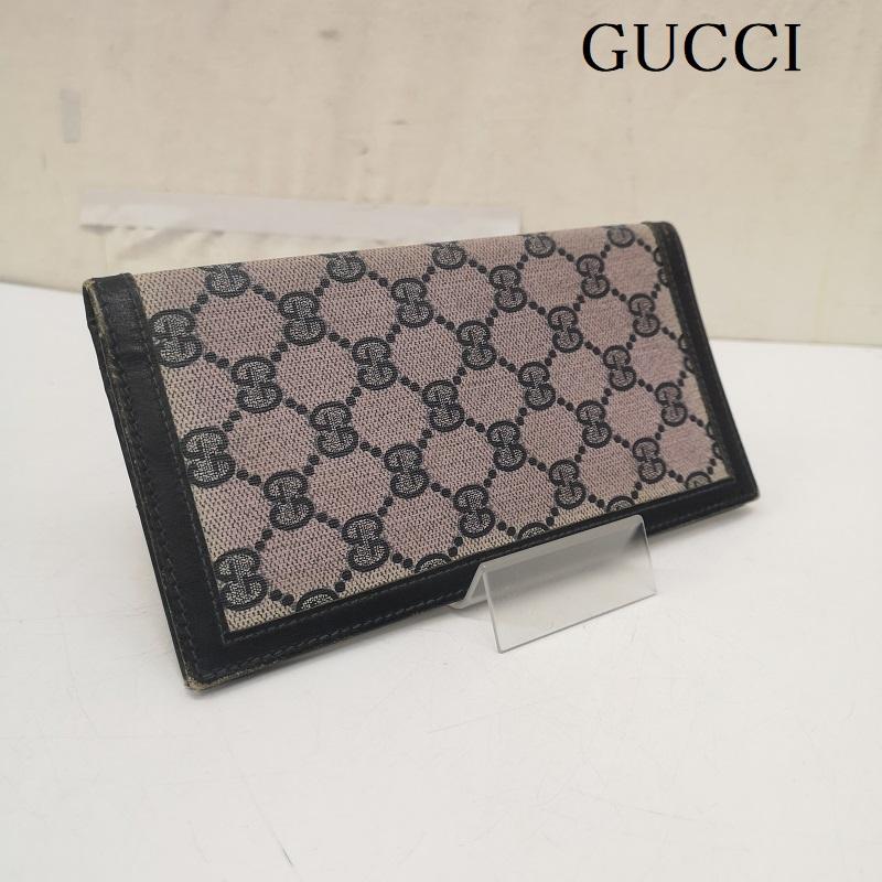 グッチ GUCCI 財布 長財布 80s オールド 長財布 札入れ GGスプリーム - 桃 / ピンク / pink レディース USED 古着 中古 50165570
