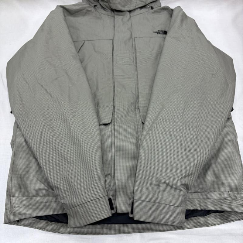 ザノースフェイス THE NORTH FACE ジャケット、上着 ジャンパー、ブルゾン 千鳥柄 ギンガムチェック ナイロンジャケット NS15820 マウンテンパーカー - 千鳥格子 X ロゴ、文字 X 刺繍 黒 / ブラック / black メンズ USED 古着 中古 50165576