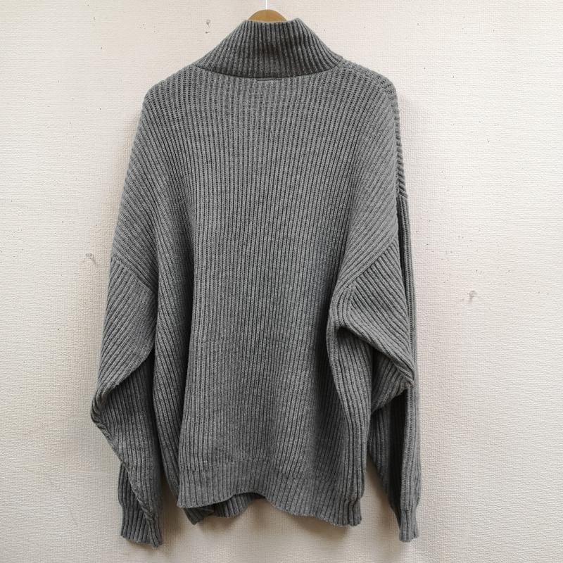 フリークスストア FREAK S STORE ニット、セーター 長袖 畦編み ビッグシルエット ハーフジップ ニット セーター 1234248900031 L 灰 / グレー / gray メンズ USED 古着 中古 50165583