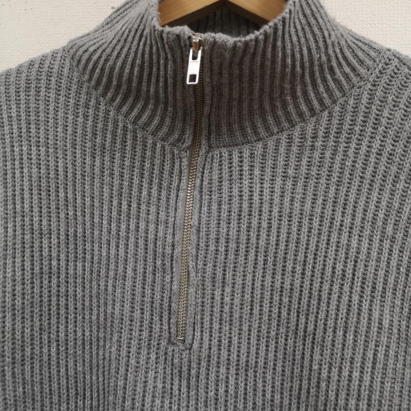 フリークスストア FREAK S STORE ニット、セーター 長袖 畦編み ビッグシルエット ハーフジップ ニット セーター 1234248900031 L 灰 / グレー / gray メンズ USED 古着 中古 50165583