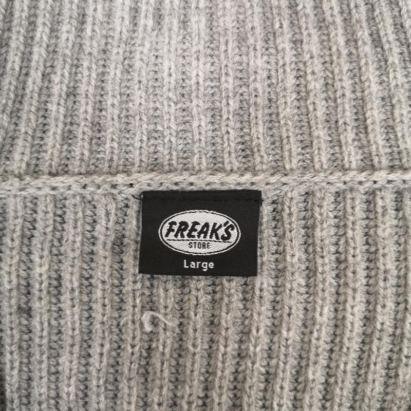 フリークスストア FREAK S STORE ニット、セーター 長袖 畦編み ビッグシルエット ハーフジップ ニット セーター 1234248900031 L 灰 / グレー / gray メンズ USED 古着 中古 50165583