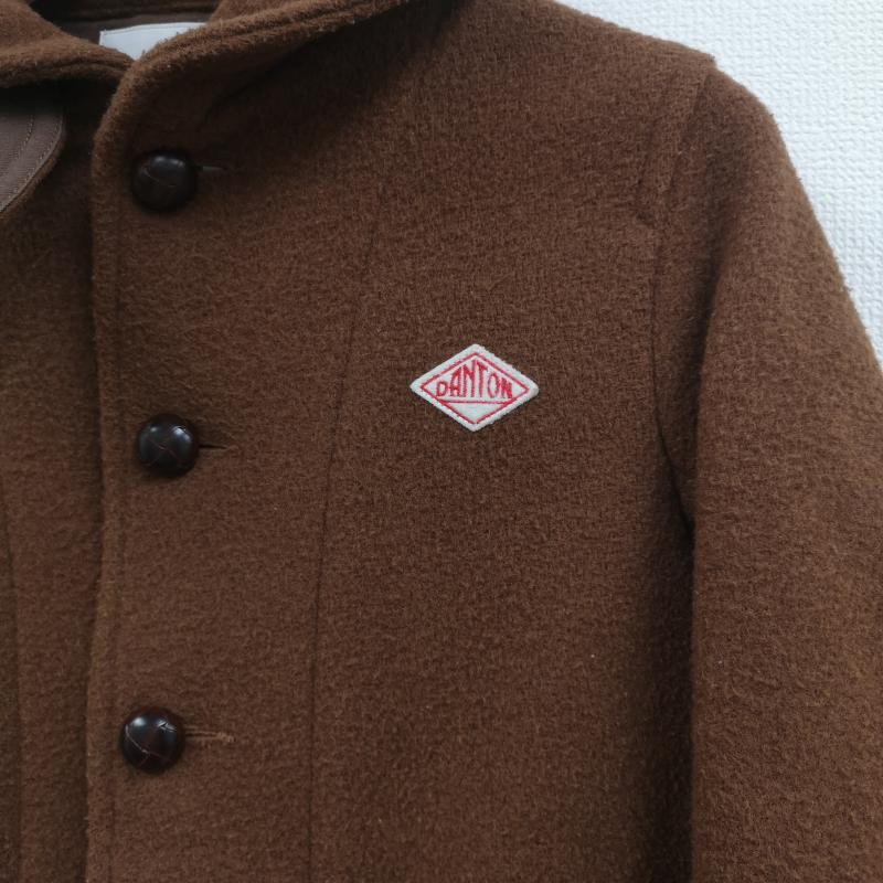ダントン Danton ジャケット、上着 ジャケット、ブレザー ウールモッサ ショールカラー くるみボタン ブランドロゴワッペン シングルジャケット JD-8243 WOM 34 茶 / ブラウン / brown メンズ USED 古着 中古 50165584