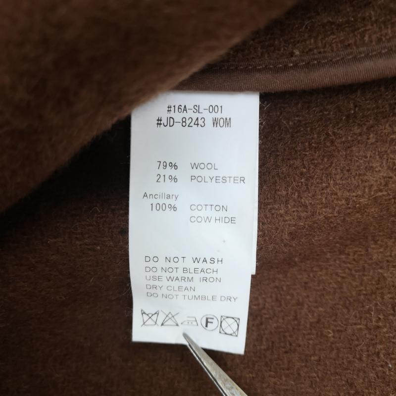 ダントン Danton ジャケット、上着 ジャケット、ブレザー ウールモッサ ショールカラー くるみボタン ブランドロゴワッペン シングルジャケット JD-8243 WOM 34 茶 / ブラウン / brown メンズ USED 古着 中古 50165584