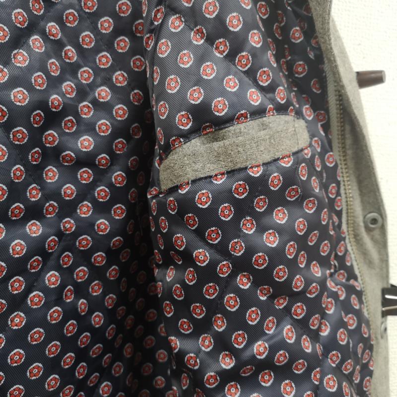 ルーカ RVCA コート コート一般 トグルボタン ハイネック 花柄 フラワー ダッフルコート AD042-759 S 灰 / グレー / gray メンズ USED 古着 中古 50165589