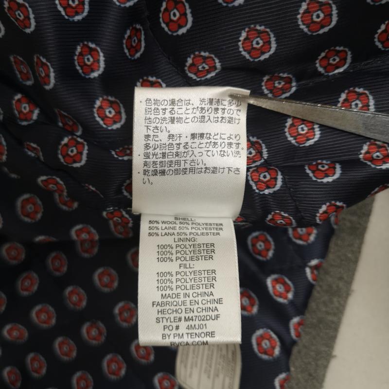 ルーカ RVCA コート コート一般 トグルボタン ハイネック 花柄 フラワー ダッフルコート AD042-759 S 灰 / グレー / gray メンズ USED 古着 中古 50165589