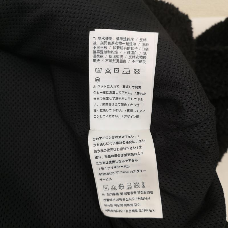 ナイキ NIKE ジャケット、上着 ジャケット、ブレザー フリース ジップアップパーカー V字型 ドローコード ボアジャケット AQ2768-010 L 黒 / ブラック / black メンズ USED 古着 中古 50165591