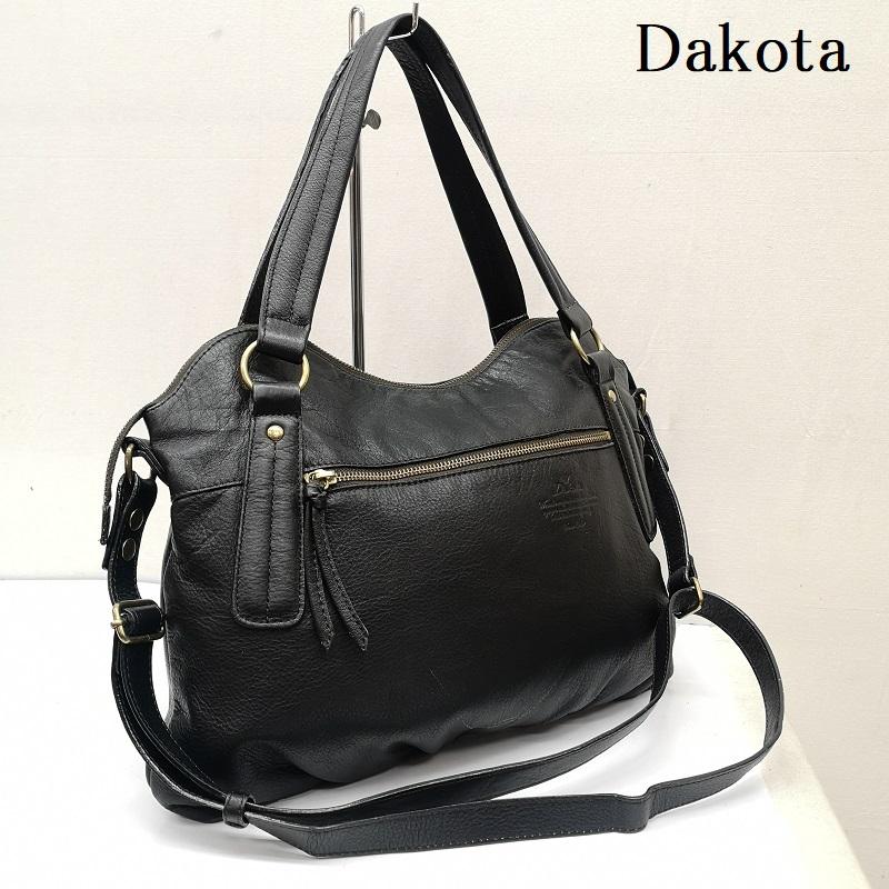 ダコタ Dakota ショルダーバッグ ショルダーバッグ 2WAY レザー ショルダーバッグ ハンドバッグ - 黒 / ブラック / black レディース USED 古着 中古 50165593