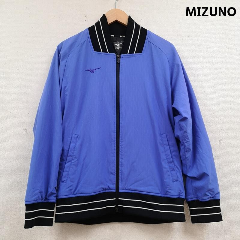 ミズノ MIZUNO ジャケット、上着 ジャンパー、ブルゾン ランバードマーク ロゴ刺繡 ダブルライン スタジャン バーシティジャケット 62JE1510 XS 青 / ブルー / blue メンズ USED 古着 中古 50165595