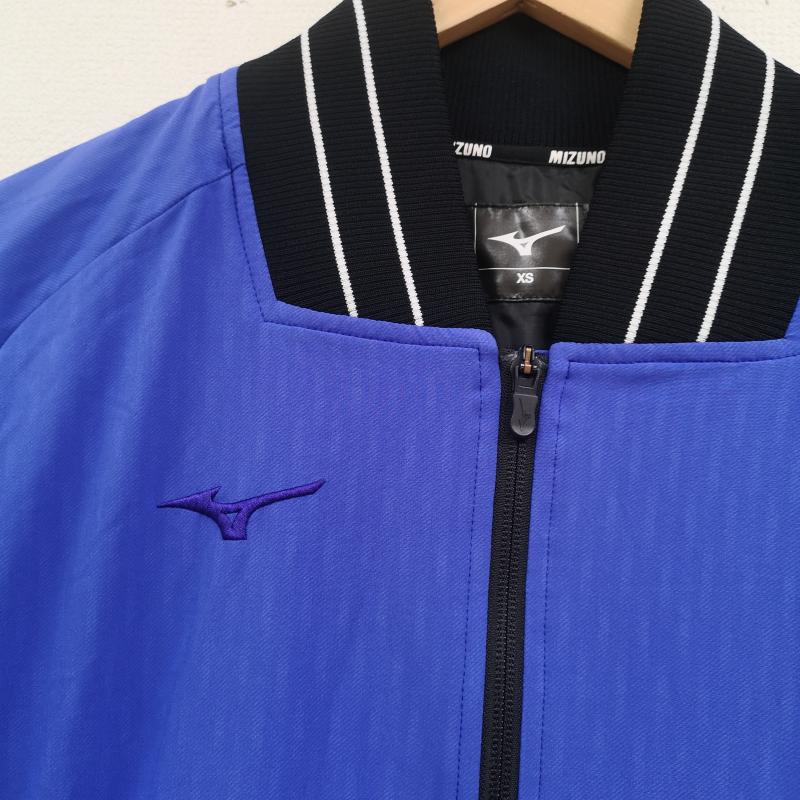 ミズノ MIZUNO ジャケット、上着 ジャンパー、ブルゾン ランバードマーク ロゴ刺繡 ダブルライン スタジャン バーシティジャケット 62JE1510 XS 青 / ブルー / blue メンズ USED 古着 中古 50165595