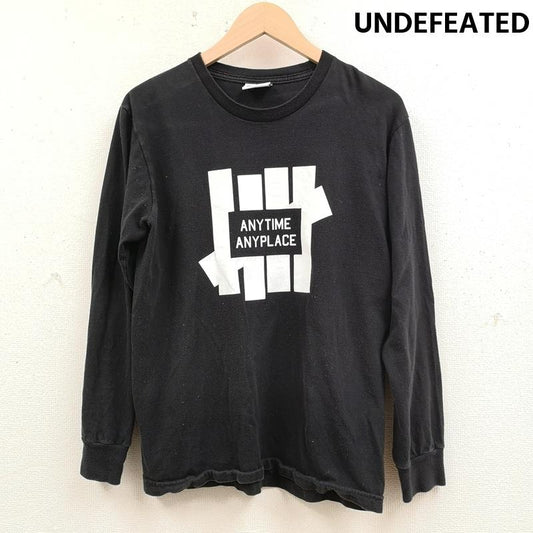 アンディフィーテッド UNDEFEATED Tシャツ 長袖 コットン プリント 丸首 クルーネック ロングスリーブTシャツ S 黒 / ブラック / black メンズ USED 古着 中古 50165598
