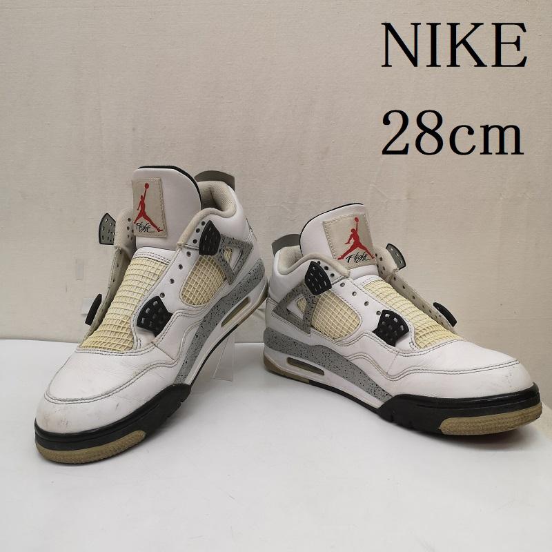 ナイキ NIKE スニーカー スニーカー AIR JORDAN 4 RETRO White Cement ホワイトセメント 840606-192 28.0cm 白 / ホワイト / white メンズ USED 古着 中古 50165600