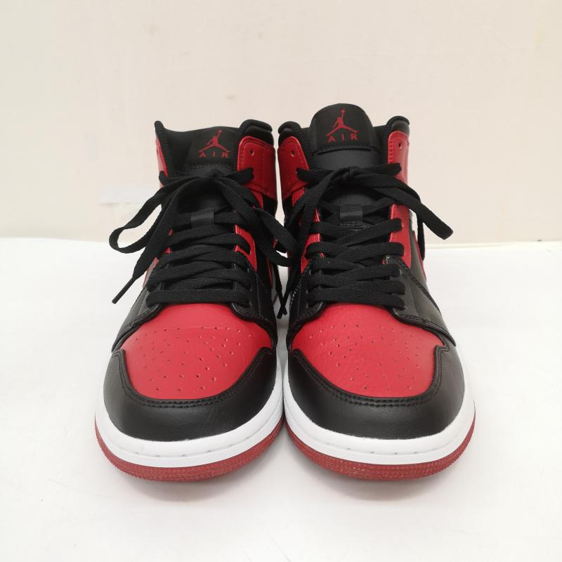 ナイキ NIKE スニーカー スニーカー Air Jordan 1 Mid Bred 554724-074 エアジョーダン1 ミッド ブレッド 27.0cm 黒 / ブラック / black X 赤 / レッド / red メンズ USED 古着 中古 50165605