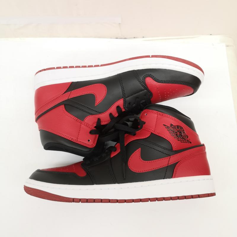ナイキ NIKE スニーカー スニーカー Air Jordan 1 Mid Bred 554724-074 エアジョーダン1 ミッド ブレッド 27.0cm 黒 / ブラック / black X 赤 / レッド / red メンズ USED 古着 中古 50165605