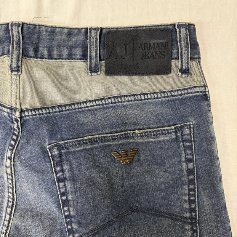 アルマーニ ジーンズ ARMANI JEANS パンツ デニム、ジーンズ J12 antifit 切り返しデザイン スキニーストレッチ デニムパンツ blue jeans US29 W29/L34 29インチ 無地 青 / ブルー / blue メンズ USED 古着 中古 50165606
