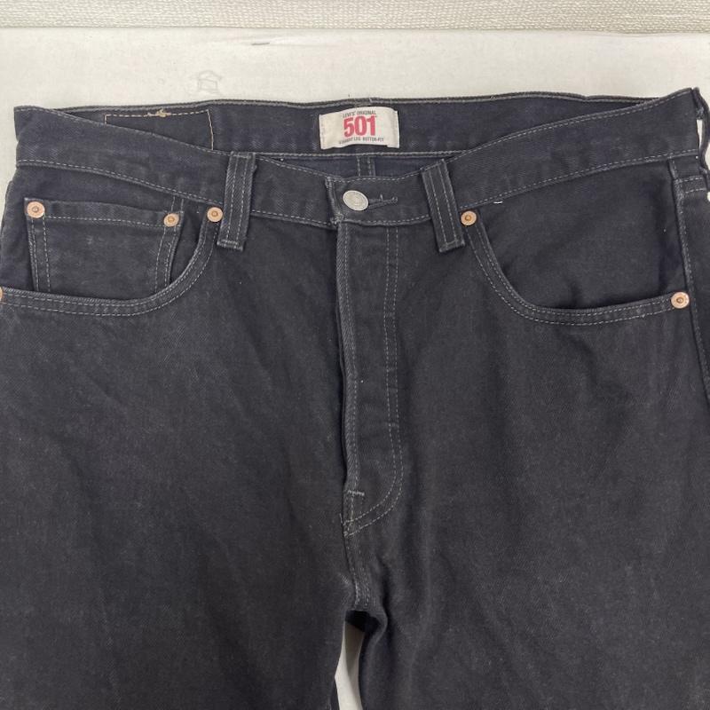 リーバイス Levi s パンツ デニム、ジーンズ 501 メキシコ製 ボタンフライ ストレート デニム パンツ 33インチ 黒 / ブラック / black メンズ USED 古着 中古 50165615