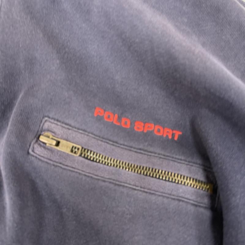 ポロスポーツラルフローレン POLOSPORT トレーナー 長袖 90s ヴィンテージ ハーフジップ スウェット シャツ パーカー XL 紺 / ネイビー / navy メンズ USED 古着 中古 50165616