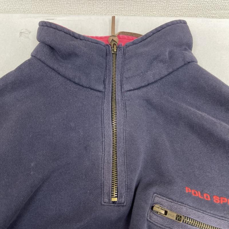 ポロスポーツラルフローレン POLOSPORT トレーナー 長袖 90s ヴィンテージ ハーフジップ スウェット シャツ パーカー XL 紺 / ネイビー / navy メンズ USED 古着 中古 50165616
