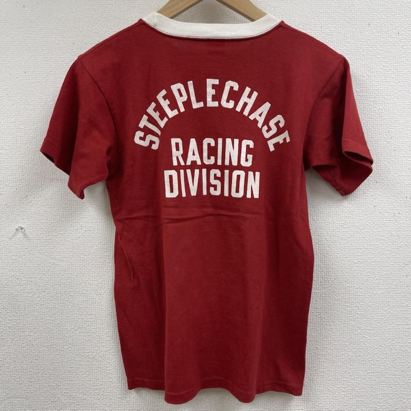 マッコイズ MCCOY`S Tシャツ 半袖 Steeplechase モーターサイクル グラフィック Tシャツ カットソー S 赤 / レッド / red メンズ USED 古着 中古 50165617